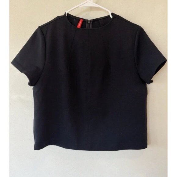 SPANX The Perfect Funnel Top Ponte Knit Career Wear Classic Black L Large $128 - Picture 2 of 3